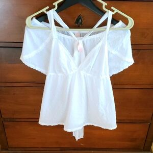 Victoria's Secret White Top And Shorts Set Size Small